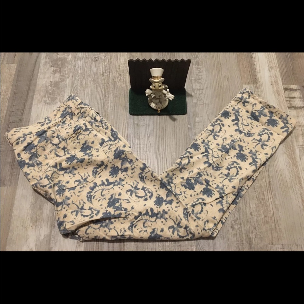 LRL Lauren Jeans Co. Floral Modern Straight Ankle
